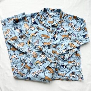 Pajamagram Dog Print Pajama Lounge Set Cozy Coastal Grandma 🐕 Size Large